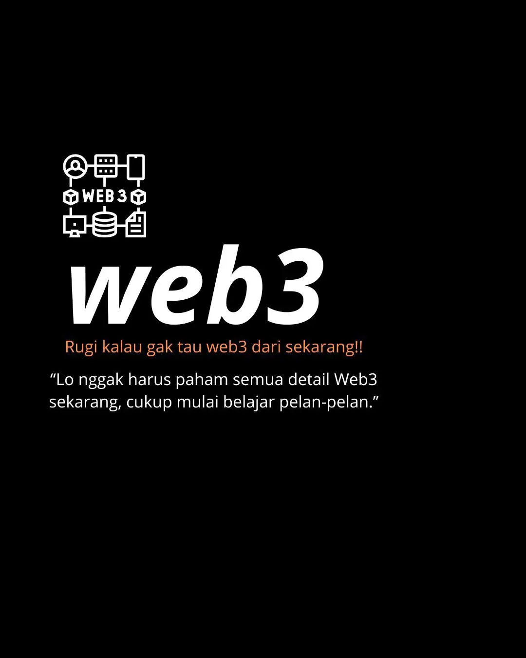 Mulai pelajarin sekarang, karena yang ngerti duluan, dialah yang bakal dapet peluang lebih besar 🚀# #Web3 #Blockchain #MasaDepanInternet #BelajarWeb3#cryptocurrencies 