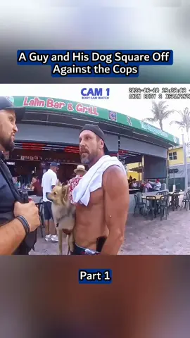 A Guy and His Dog Square Off Against the Cops #cops #copsoftiktok 