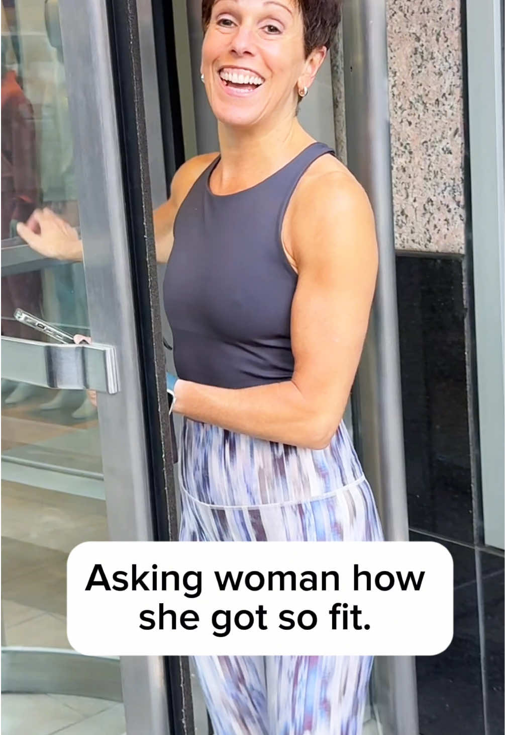 Asking 53 year old how she got jacked. #nyc #girlswholift #workout #FitTok #fyp 