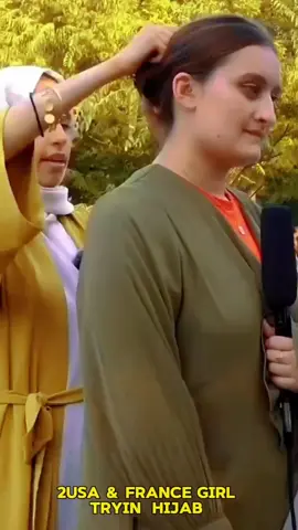 A lady try hijab for the first time 