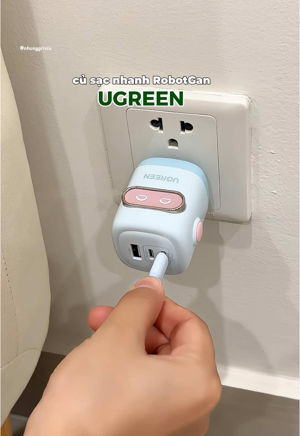 củ sạc robot siu cute nhà Ugreen xịn xò lắm luôn 🔋🔌🪫⚡️#cusacnhanh #cusacnhanh65w #ugreen #sacnhanhugreen #fastcharging #fyp #xuhuong 
