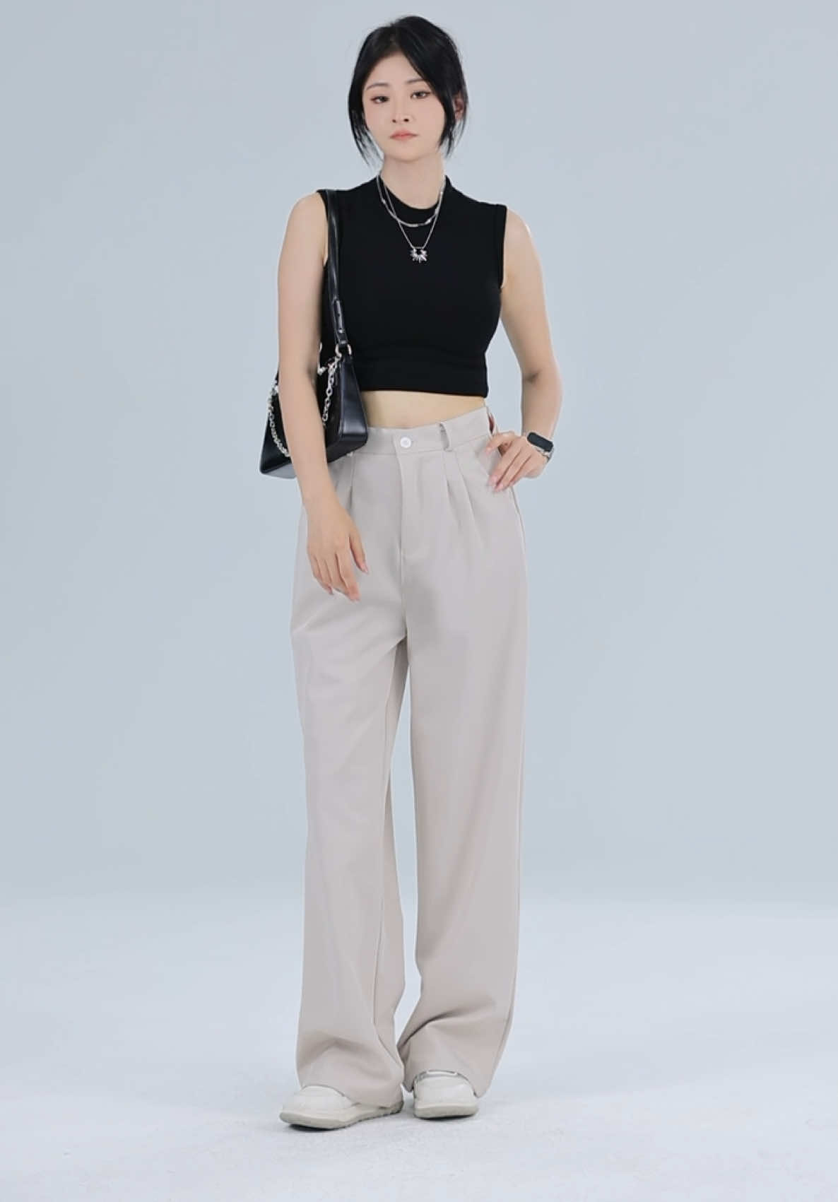 Pleated Wide Leg Trouser Pants HUILISHI WOMEN New Arrivals #widelegpants #pants #koreanstyle #trousers #OOTD 