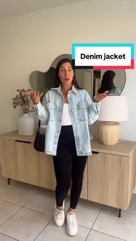 La denim jacket perfecta para fall!🍂😍 Para referencia soy talla S✔️ #denimjacket #jeanjacket #falloutfits #falljacket #tiktokshopcreatorpicks 