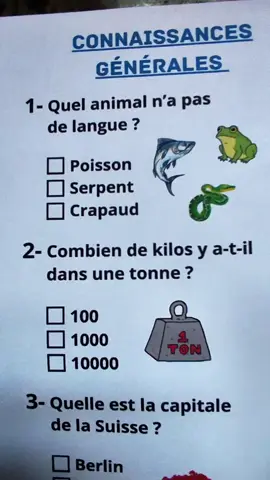 Connaissances générales  #quiz #questions #connaissance #france #iq 