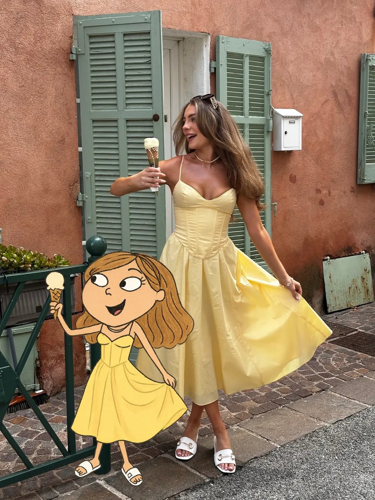 recent outfits in europe and my mini me ✨  #charlieandlola #trend #minime #cartoon #OOTD 