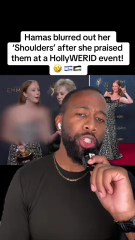 Hamas blurred out her ‘Shoulders’ after she praised them at a HollyWERID event! 🤣 🇮🇱🇵🇸 #america #maga #israel #news 