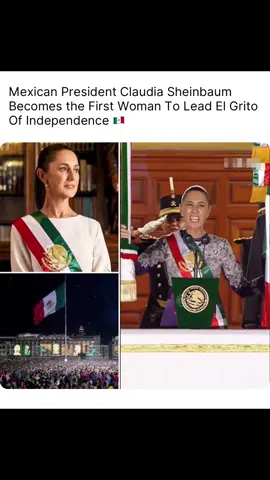 Mexican President Claudia Sheinbaum became the first woman to lead the celebration of the 215th anniversary of Mexican Independence. El Grito de Independencia. #mexicanindependanceday #claudiasheimbaum #latinostiktok #floridafoos #fyp
