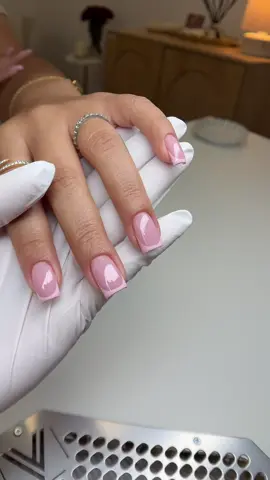French Manicure♥️  #russianmanicure #frenchmanicure #pinkonpinknails #hardgel #nailtiktok #nailinpso #pinknails 
