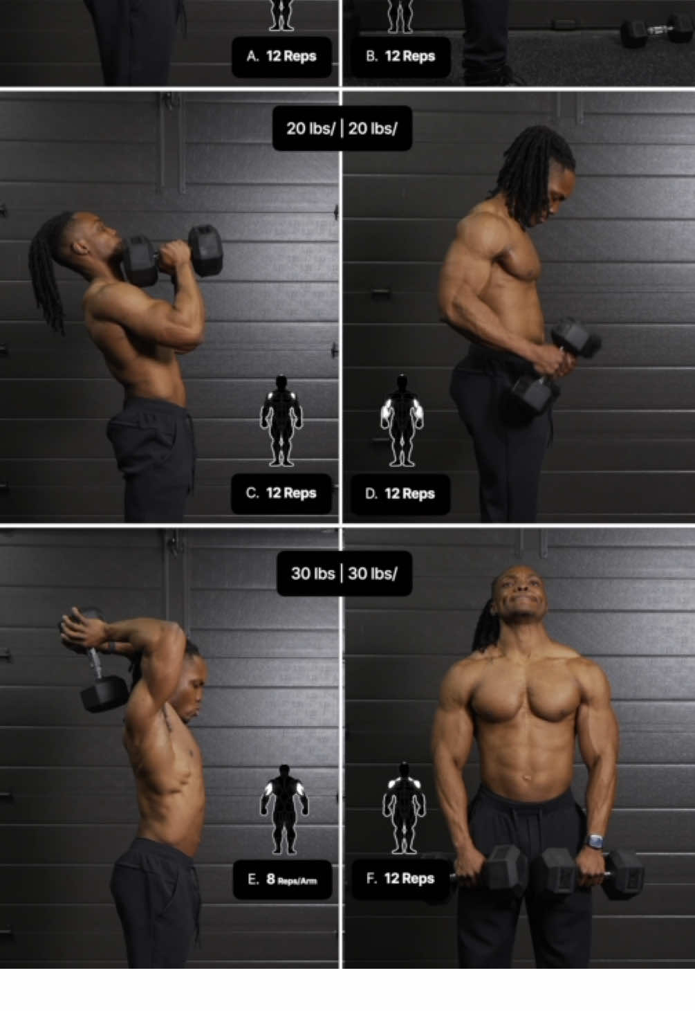 A dumbbell workout to tone your biceps, triceps & shoulders 🔥 #dumbbellworkouts #homeworkouts #homegymlife #fitnesslife #tonearms 