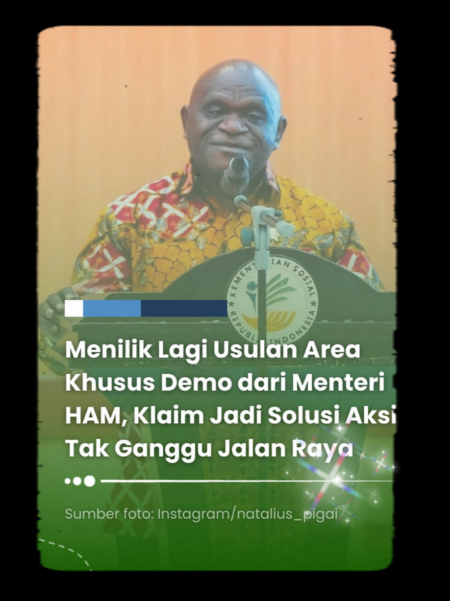 Menilik Lagi Usulan Area Khusus Demo dari Menteri HAM, Klaim Jadi Solusi Aksi Tak Ganggu Jalan Raya Selama beberapa waktu terakhir, telah terjadi aksi unjuk rasa di berbagai wilayah di Indonesia. Guna mengakomodasi aksi unjuk rasa tersebut, Menteri Hak Asasi Manusia (HAM) Natalius Pigai mengusulkan untuk membuat area khusus yang memang difungsikan sebagai tempat demo. Usulan tersebut muncul dengan pertimbangan bahwa aksi demo tak boleh mengganggu aktivitas orang lain, meski penyampaian aspirasi dijamin oleh Undang-Undang. Menurut Pigai, setidaknya ada satu lokasi bisa menampung 1.000 hingga 2.000 massa yang akan melakukan aksi. Ia menjabarkan bahwa lokasi tersebut bukan berbentuk panggung melainkan space kosong yang digunakan sebagai demokrasi center. Mengenai aturan mengenai usulan tersebut jika diterima, ia bersedia membuatkan peraturan tingkat menteri untuk mengatur regulasinya. #demo #areakhusus #menteri #ham #viraltiktok 