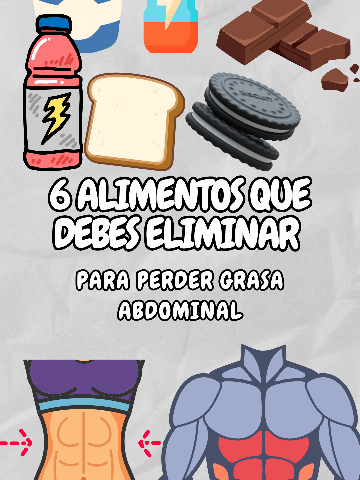 🔥 ¿Quieres eliminar la grasa abdominal de forma efectiva y saludable? 💪🍏 Aquí te contamos cuáles son 6 alimentos que debes evitar para lograrlo. Estos productos, como los refrescos energéticos, pan de molde industrial, galletas rellenas, chocolate con leche comercial, bebidas deportivas azucaradas y sopas instantáneas, tienen altos índices glucémicos, calorías vacías y estimulan la producción de cortisol, la hormona que favorece la acumulación de grasa abdominal 🚫🥤🍞🍫🍪🥣. En lugar de consumirlos, opta por alimentos más naturales, ricos en fibra y nutrientes 🥗🌱. Haz un cambio hoy mismo, acepta el reto, comenta “ACEPTO EL RETO” y empieza tu transformación 💥✨. ¡Síguenos para más consejos de salud y nutrición! 🫶📲 #fyp #parati #alimentacionsaludable #nutricion #alimentos 