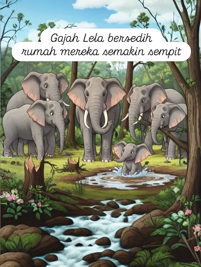 Kakak-kakak tolong bantu kami menyuarakan isi hati kami agar semua orang tahu bahwa rumah kami semakin sempit, semoga keluh kesah kami dilihat oleh pihak-pihak terkait yang bisa membantu agar rumah kami kembali. Agar kami bisa berkembang biat, tidak punah dan tetap lestari. #gajah #gajahsumatera #plgsebanga  #gajahpuja #gajahlela 