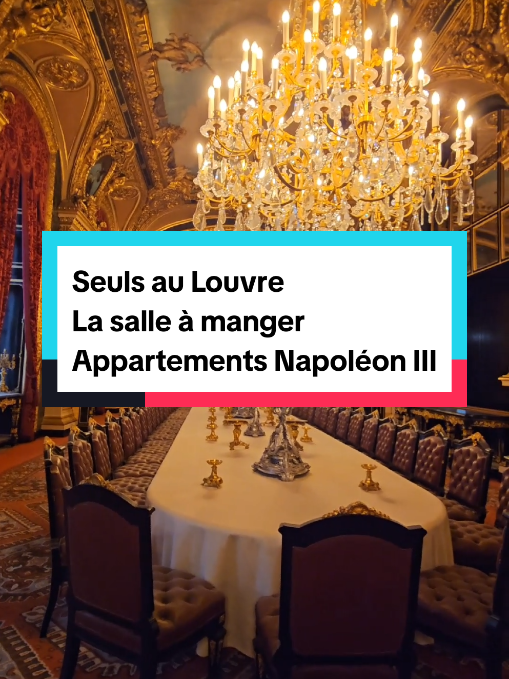 La plus belle salle pour organiser un banquet, dans les appartements Napoléon III de l'aile Richelieu. #museummoment #musee #paris 