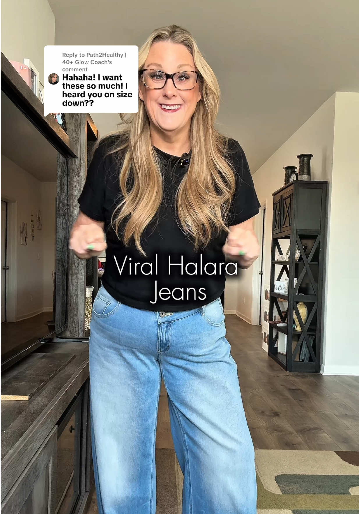 Replying to @Path2Healthy | 40+ Glow Coach I’m done with painful denim. These jeans with stretch move with me, the jeans with stretch waistband flatters my figure, the jeans with stretch waists stay comfy all day, and Halara jeans come in 9 colors and a variety of lengths. @Halara_official #halarajeans #baggyjeans #halaratiktokshop #tiktokshopnewarrivals 
