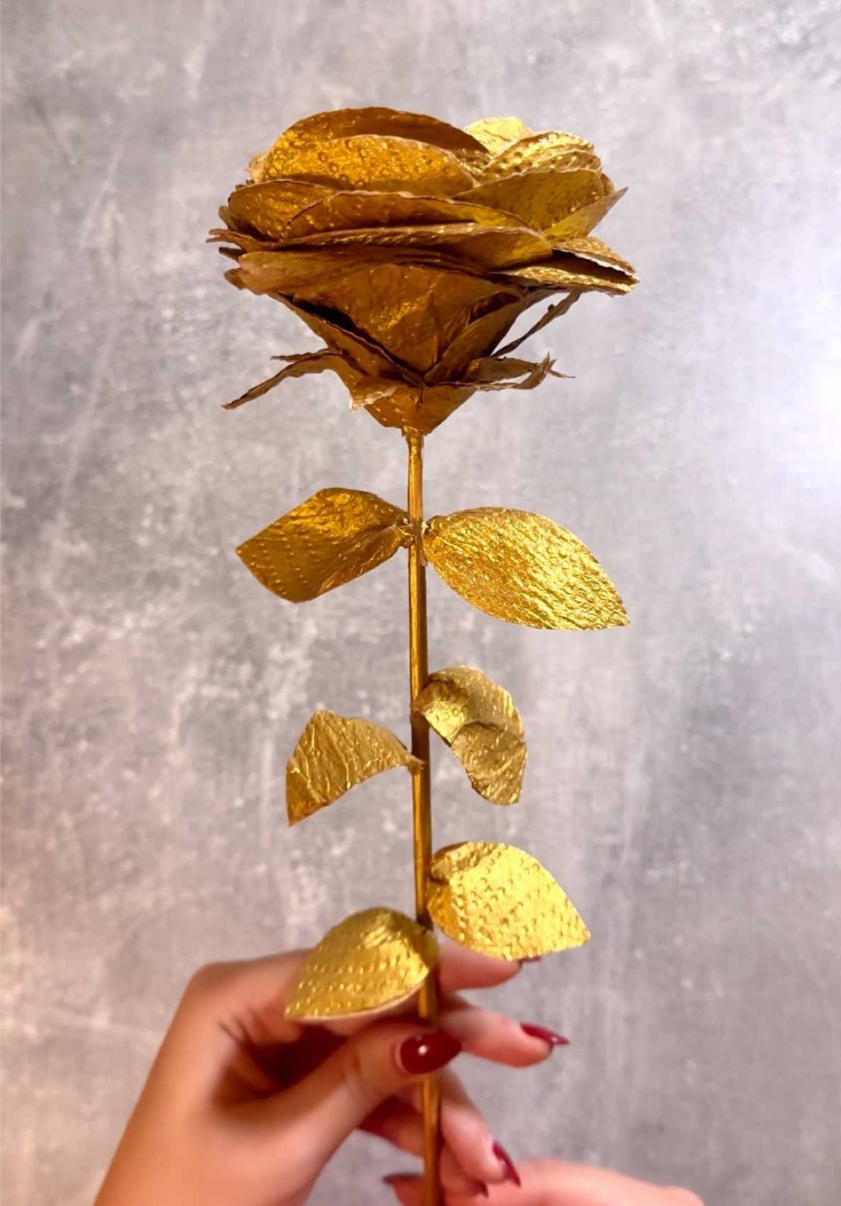 DIY Golden Napkin Rose 🌹🧡✨