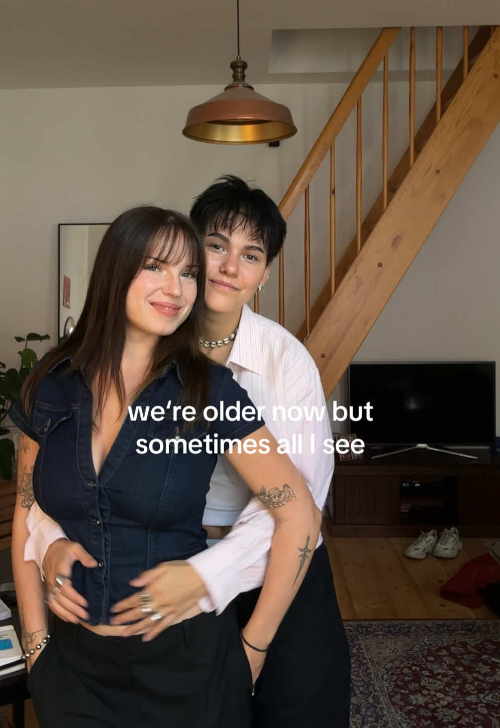 we were babyyys 😭 #wlwcouple #wlw #glowingup #GlowUp #coupleglowup 