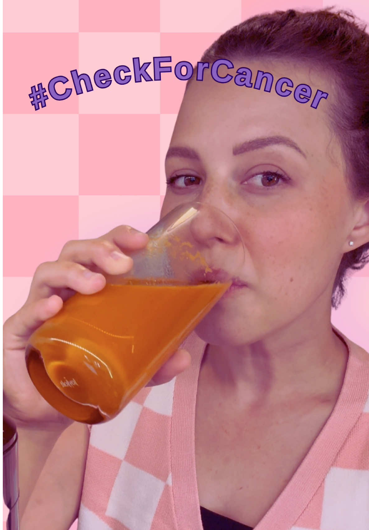 #ad Ever since my cancer diagnosis, being proactive is a big part of my approach to wellness — like my daily juice recipe that’s healthy and tastes so good!   But you know what leaves a bitter taste? Knowing that 59% of Americans admit to avoiding a common health screening, according to the 2025 Aflac Wellness Matters Survey. This is why I am joining Aflac to turn the checkered pattern into a reminder to #CheckForCancer to encourage early detection. Join the movement and learn more about scheduling your next cancer screening at Aflac.com/CheckForCancer. #AflacPartner  C4C2518B 