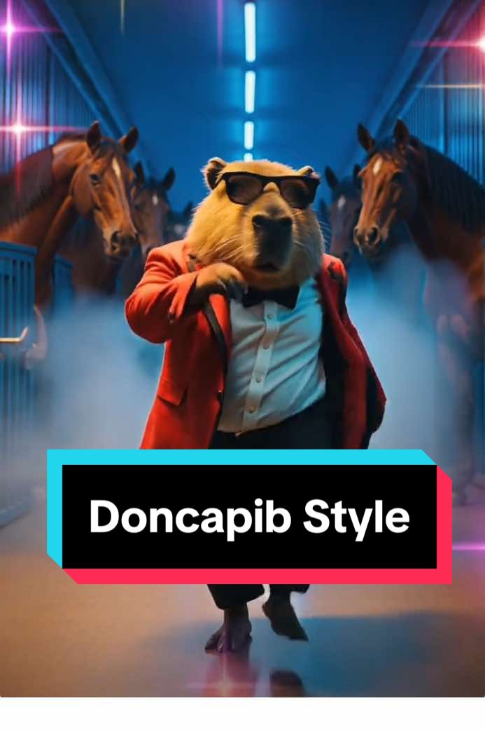 🕺🐾 OPPA DON CAPIB STYLE Don Capib no baila: impone ley. Chaqueta roja, actitud filosa y el caballito con swing capibarístico — elegante, descarado y pegajoso. Si no te mueves, te mueve él. 🕶️💥 #DonCapib #capybara #OppaDonCapibStyle #GangnamStyle #CapybaraDance       