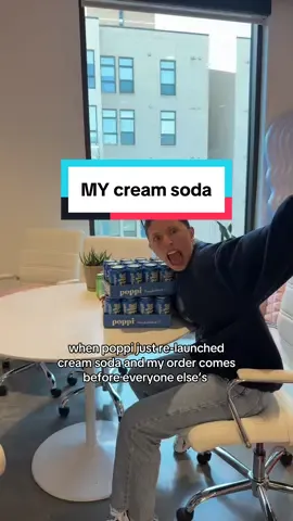 they say sharing is caring but sometimes i gotta put me first 😌 #poppi #drinkpoppi #creamsoda #poppisoda #sodasback 