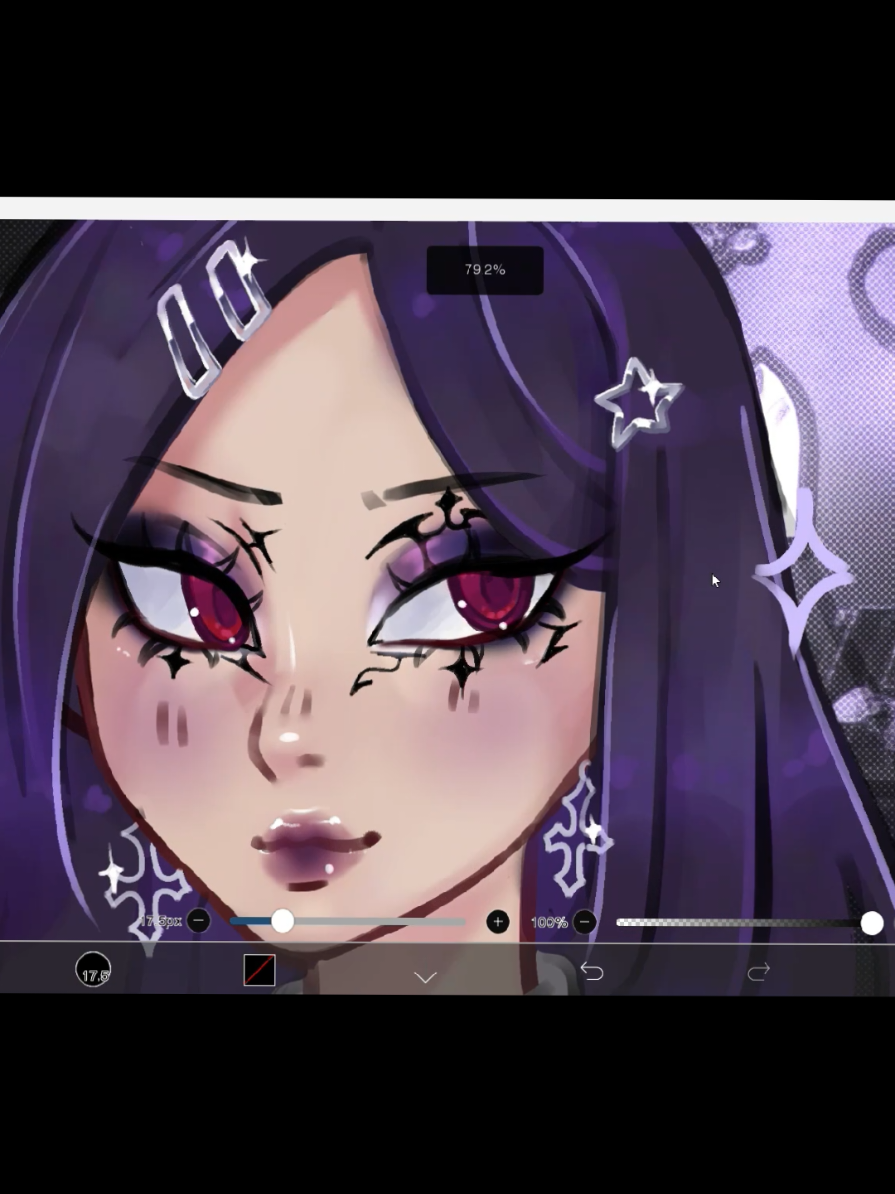 Quedó diva🫦💜 #digitaldrawing #draw #digitalart #ibispaint #oc 