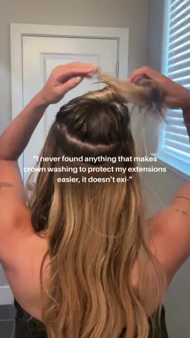 Spoiler alert: it actually does exist 😏 • • • #extensions #handtiedextensions #haircare #crownwashing #SelfCare         