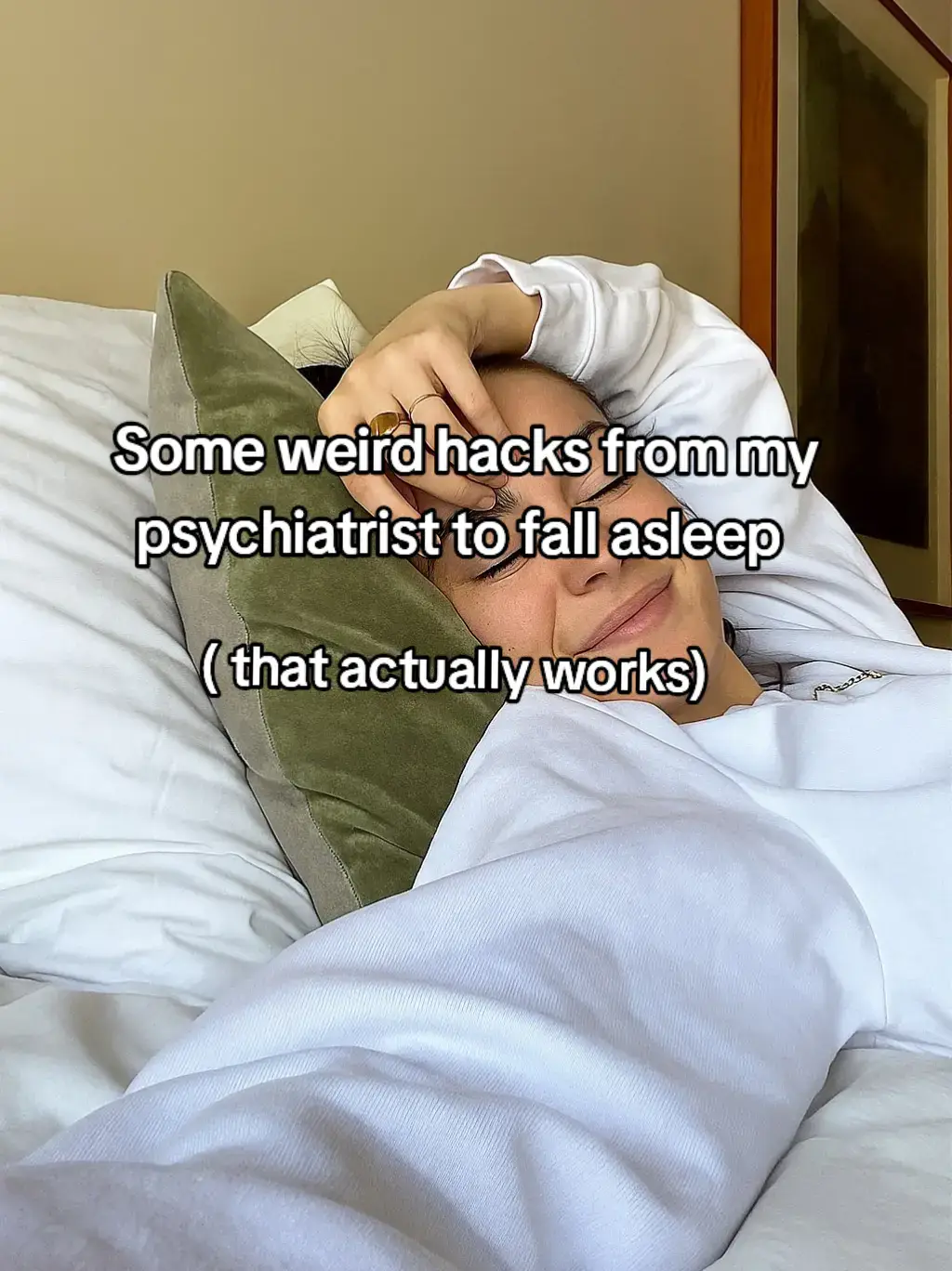 These weird sleep hacks knock me out every time. #sleep #sleephacks #fallasleepfast #insomniatips #bedtimeroutine 