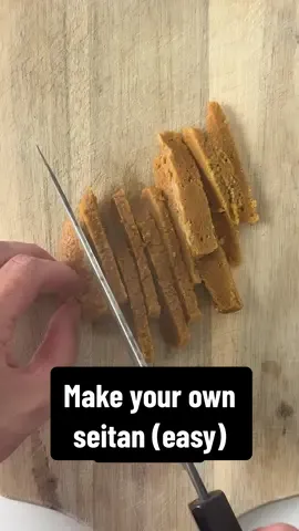 The EASIEST, most DELICIOUS seitan recipe you'll ever try 💥 I’ve tested over 20 recipes and combined the best parts of each to make this ultimate, easy version. Perfect meaty texture, packed with flavor, and very high in plant-based protein – use it in stir fries, curries, wraps, or grain bowls! 🌱 It’s also really easy & quick to make, plus it’s flavoured with ingredients you probably already have in the cupboard!  💪 Nutrition note: for people without coeliac disease, gluten can be a very healthy component of the diet. In fact, introducing additional gluten to the diet can lower triglycerides, oxidized LDL, and uric acid levels. Plus, randomized controlled trials show that gluten does not increase measures of intestinal permeability or inflammation compared to gluten-free control foods (PMIDs: 11451718; 40138597; 29542844).  Dry Ingredients: 150g vital wheat gluten 30g chickpea flour 2 tbsp nutritional yeast flakes 1 tsp garlic powder 1 tsp onion powder 1 tsp smoked paprika ¼ tsp salt 1 tsp vegetable stock powder Wet Ingredients: 2 tbsp soy sauce 1 tbsp balsamic vinegar 2 tbsp olive oil 1 tbsp tomato purée 180 ml water Method: 1. Combine all dry ingredients in a bowl and stir to evenly distribute. 2. In a separate bowl or jug, mix soy sauce, vinegar, oil, tomato purée, and water. 3. Pour wet ingredients into dry, stir to form a dough, then knead for 3–4 minutes until firmer. 4. Let dough rest for 5 minutes, then knead briefly again, stretch like a pizza base, and slice into 4 cutlets. 5. Steam for 15 minutes, flip, then steam for another 15–20 minutes until firm but tender. 6. Slice and eat as-is, add to stir fries, curries, wraps, bowls, or store for later. Makes four cutlets, each providing: 246 calories 32g protein 10g carbs 8g fat  📌 Save this recipe and send to someone who needs more plant protein in their lives!  #plantprotein #seitanrecipe #plantbasedmeals #easyveganrecipes #gluten 