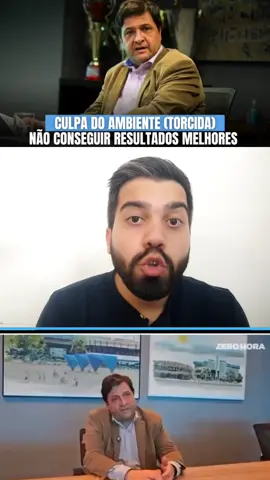 Presidente do Grêmio dá declaração polêmica sobre culpados por falta de resultados positivos. O ambiente (torcida).  #grêmio #gremiofbpa #gremio #gremiocopeiro 