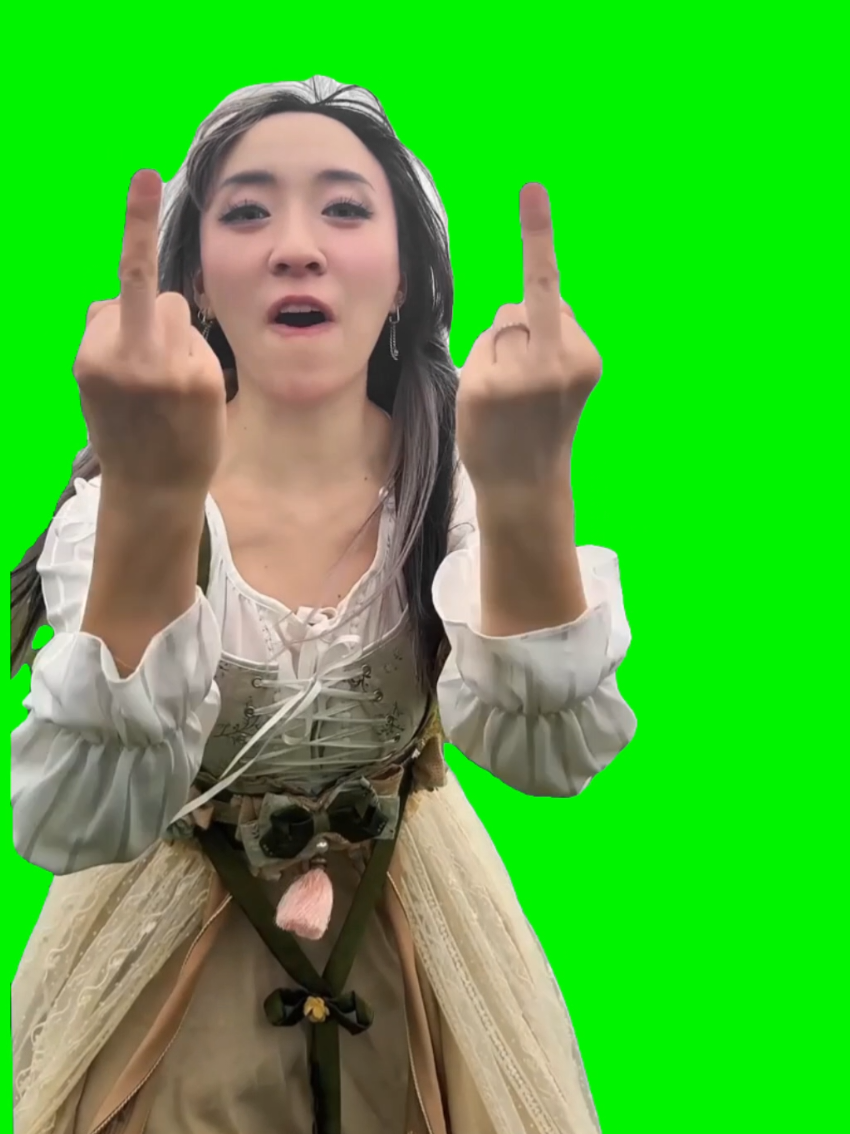 Stella Chuu goes full medieval chaos-running up in a renaissance gown, shouting 