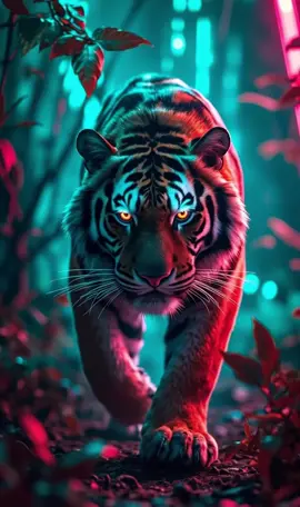 From wild power to futuristic force ⚡🐅🤖 Watch this AI-generated vision of a tiger evolving into a cybernetic beast — nature meets technology in one seamless transformation. #LumiDistrictArt #AITiger #CyberWild #DigitalArt  #art      