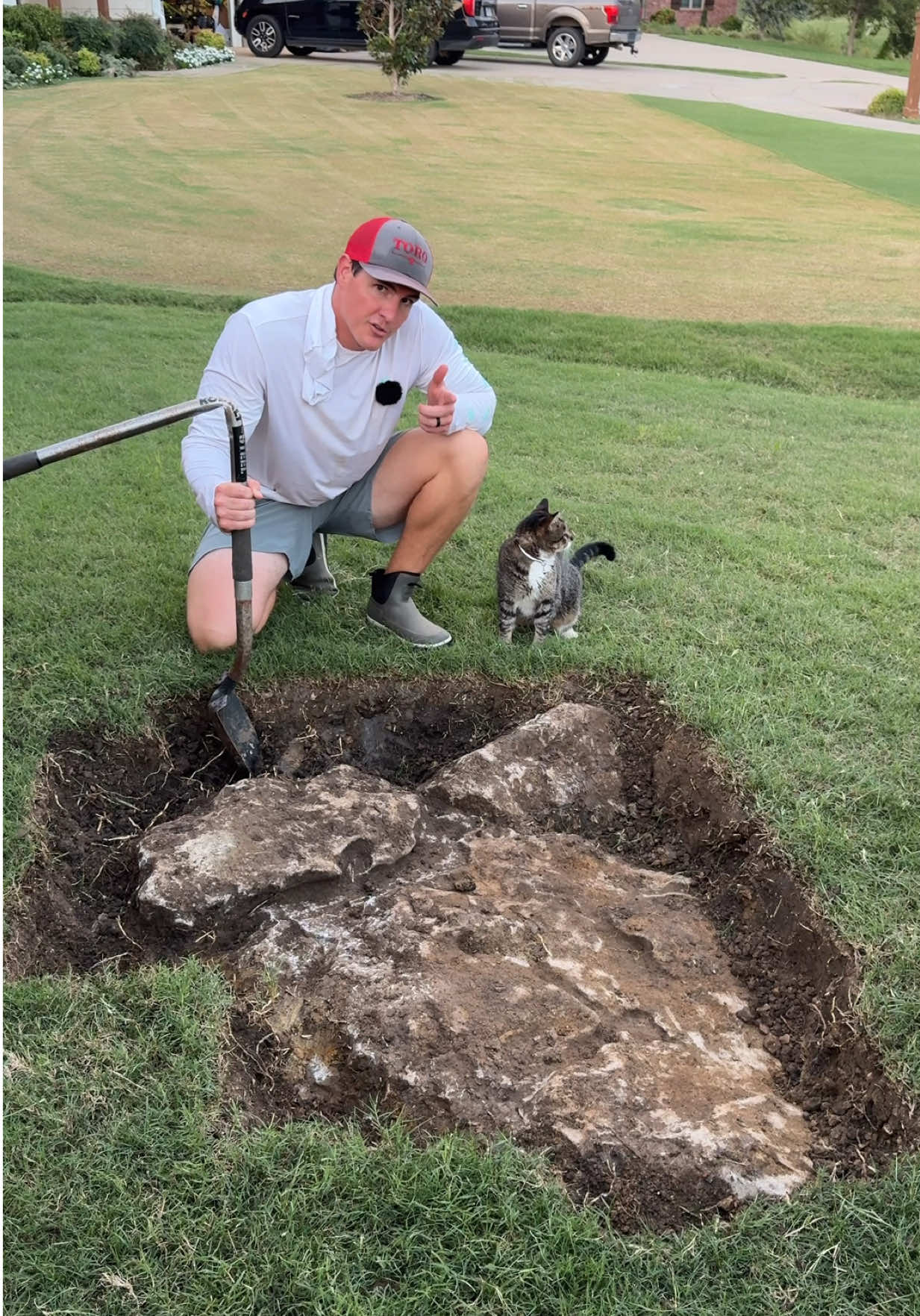 Replying to @. Rock is Bigger than I Bargained For… #LawnRenovation