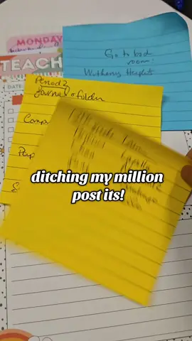 bye bye sticky notes! #teachersoftiktok #teacherorganization #teachernotes 