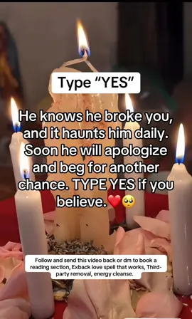 Follow and send this video back or dm to book a reading section, Exback love spell that works, Third-party removal, energy cleanse.   #soulmatereading #lawofattraction #backtogether #soulmate #lovespell 