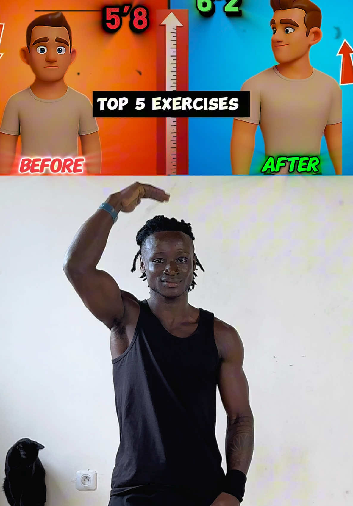 How to Increase height and improve posture 🏠 #height #workout #taller #grow 