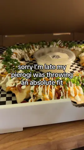 me n u plus this and nothing to do 🥲  our pierogi wreath is perfect for any holiday. Like you made it through today day. (It’s today pookie) celebrate with potato dumpies like the champ you are 💪🥟✌️