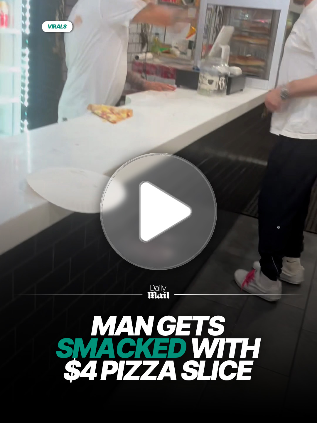 This NYC man got more than he bargained for when he bought a $4 slice, getting slapped across the face with the pizza. #nyc #pizza #fight