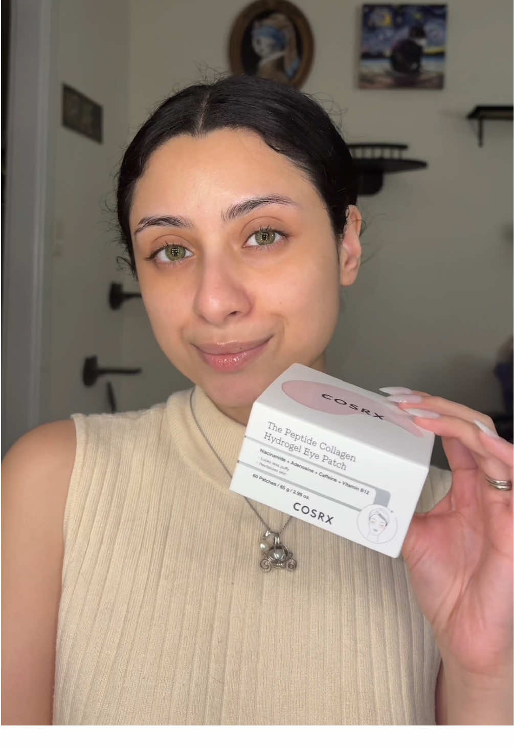 @COSRX Official The Peptide Collagen Hydrogel Eye Patch  I’ve used these for the past 2 weeks and I feel like I truly see a difference under my eyes but also my eczema hasn’t flared up since using these ! So that’s a A+ for me 🥰 #cosrx #peptide #eyepatch #koreanskincare #tiktokshop #fyp 