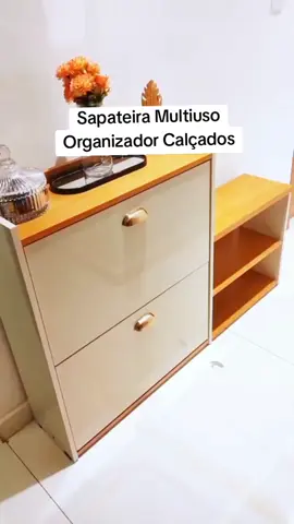 Sapateira Multiuso Organizador Calçados Hall Entrada Closet  Banquinho 21 Pares Sapato Organizadora #utilidade #casa #sapatriraorganizadora