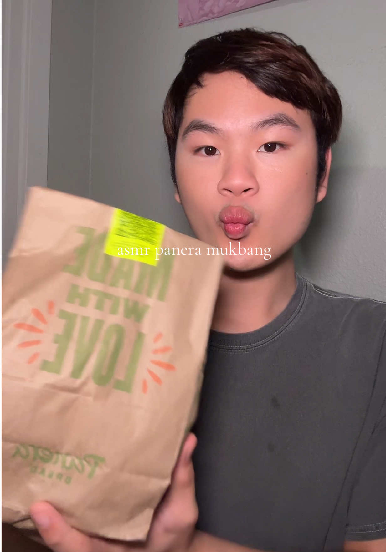 ASMR NO TALKING PANERA MUKBANG (eating panera mukbang - cranberry walnut chicken salad sandwich and chicken noodle soup) #panera #paneramukbang #fyp #ricecakebae #asmrmukbang