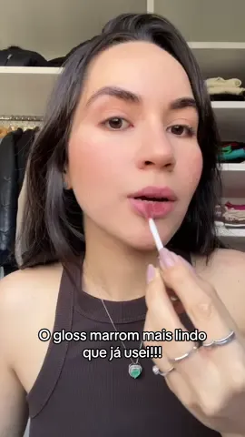O gloss 21 da Kiko é o marrom mais lindo que já usei!!! #gloss #makeup #beautytips 