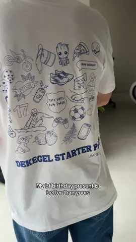 A personalized t-shirt with all his favorites on it = the perfect gift. Thanks @ebs ⋆˙⟡ for the inspo ✨ @Daan Dekegel  #customtshirt #birthdaygiftideas #boyfriendgifts #boyfriend #giftideas 