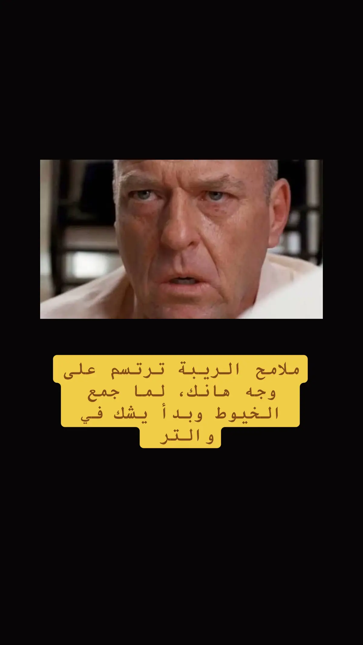 هانك عندما اكتشف امر والتر وايت #breakingbad #مسلسل #نتفلكس #walterwhite #بريكنق_باد_الاعظم 