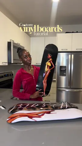 Replying to @black barbie🐆 yall asked so I provideddd🫶🏾 #chanelleadjei #skateboardwallart #skateboarddeck #roomdecor 