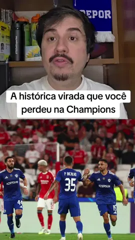Simplesmente o QARABAG do Azerbaijão virando pra cima do SL Benfica em plena Luz na estreia da Champions League #TikTokEsportes #futebolportugues #slbenfica #qarabag #championsleague 