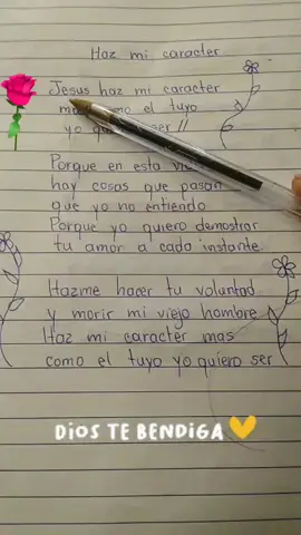 Jesús haz mi carácter más como el tuyo yo quiero ser 🤍💝♥️