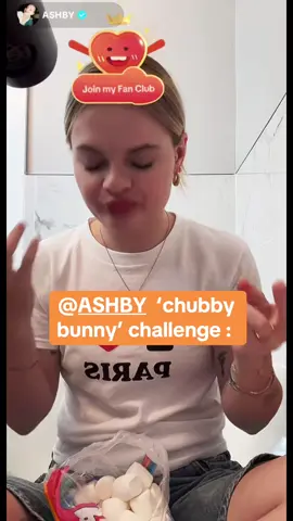 @ASHBY vs marshmallows 🤣 #ashby #fypシ #chubbybunny #foryoupage 