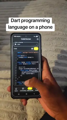 Coding on a phone dart programming language #codinglife #mobileprogramming #coding #programming #learningcodeforbeginners 