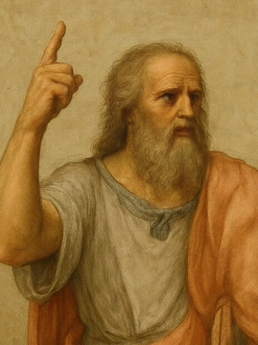 Plato, di Akademinya, mencoba mendefinisikan manusia secara filosofis dengan menyebutnya sebagai “ζῷον δίπουν ἄπτερον” (zōon dípoun ápteron) — “hewan berkaki dua tanpa bulu.” Diogenes, yang terkenal suka merendahkan abstraksi yang terlalu serius, menanggapi definisi ini dengan cara yang lucu dan tajam: ia mencabut bulu seekor ayam hingga botak, membawanya masuk ke ruang kuliah Plato, lalu mengangkatnya sambil berkata, “Inilah manusia Plato!” Tindakan itu membuat murid-murid Plato tertawa, dan akhirnya Plato memperbaiki definisi tersebut dengan menambahkan, “dengan kuku yang lebar dan rata,” agar ayam botak tidak masuk kategori manusia. #filsafat #plato #diogenes #filsafatyunani #filsafatpemikiran 