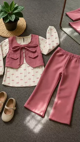 Setelan Rompi Pita Anak Perempuan untuk usia 1-10 tahun #setelananak #bajuanak #fashionanak #masukberandafyp #fypシ 