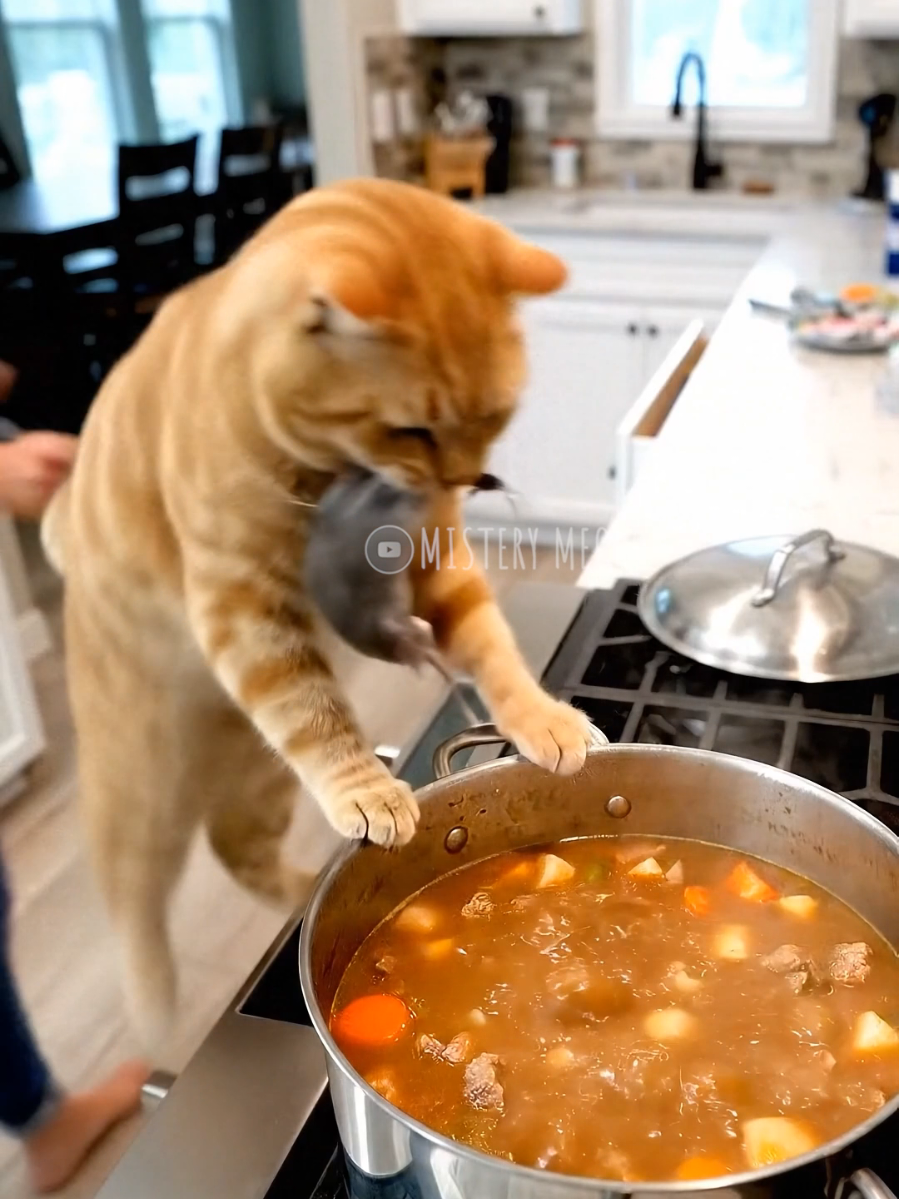 The Cat's Repayment. How to Love Her funny cute animal cat video #cat #catcomedy #funnycat #catvideo 